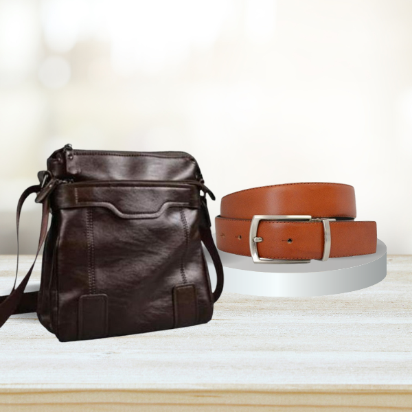Darren chocolate bag and Belt combo