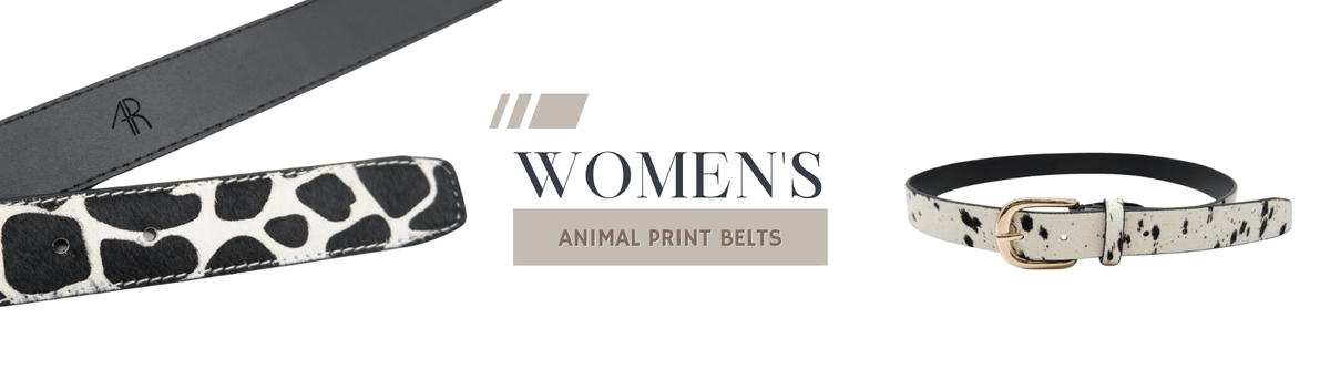 Belts Collection | Women's Genuine Cowhide Leather & Animal Print Belts