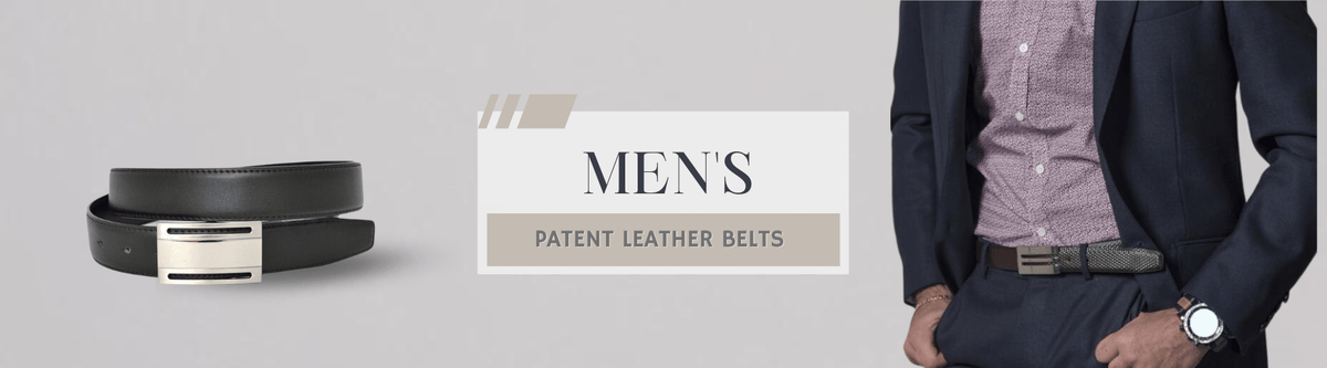 Belt N Bags - Men’s Patent Genuine Leather Belts
