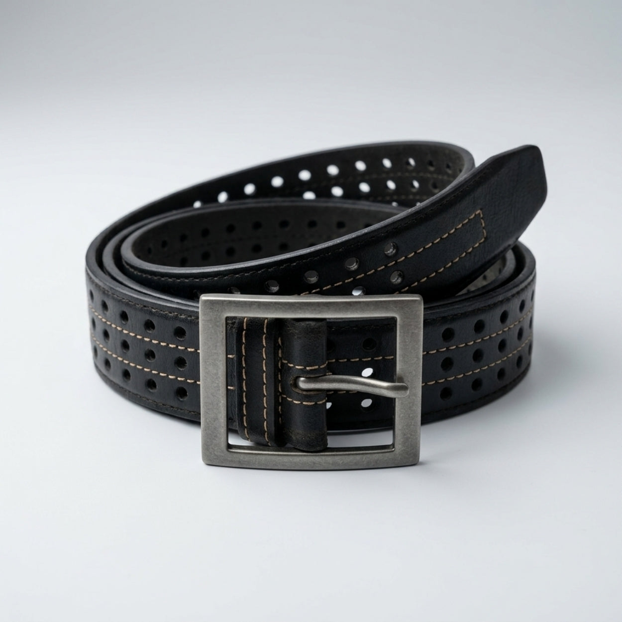 GRAYSON - Men's Perforated Leather Belt