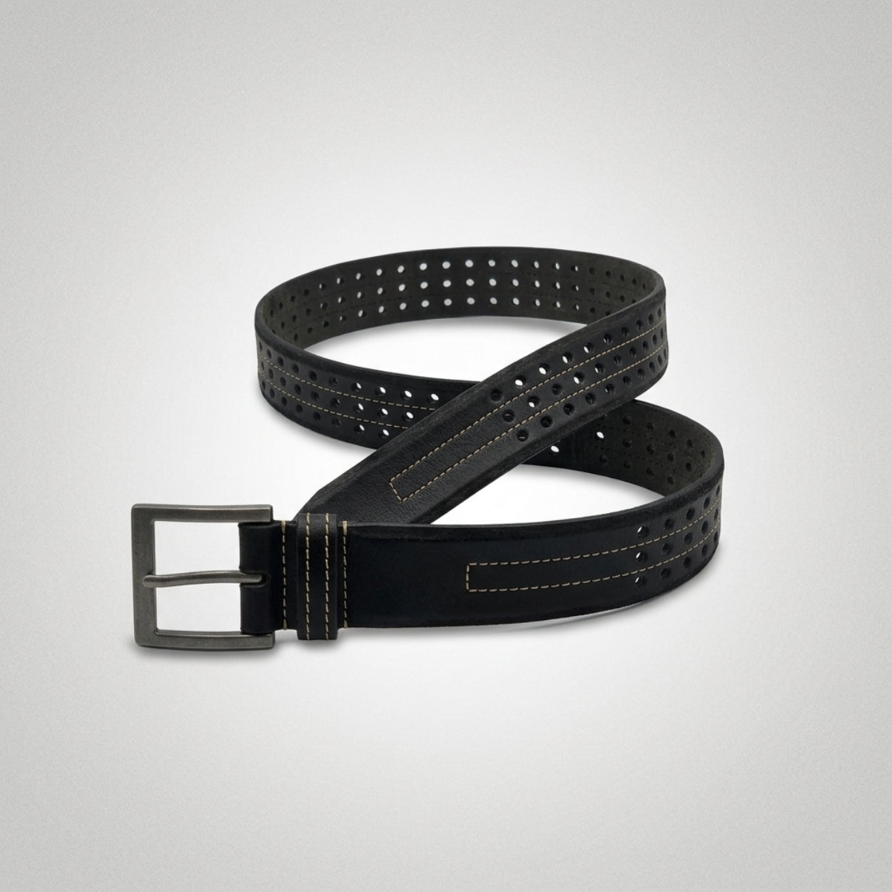 GRAYSON - Men's Perforated Leather Belt