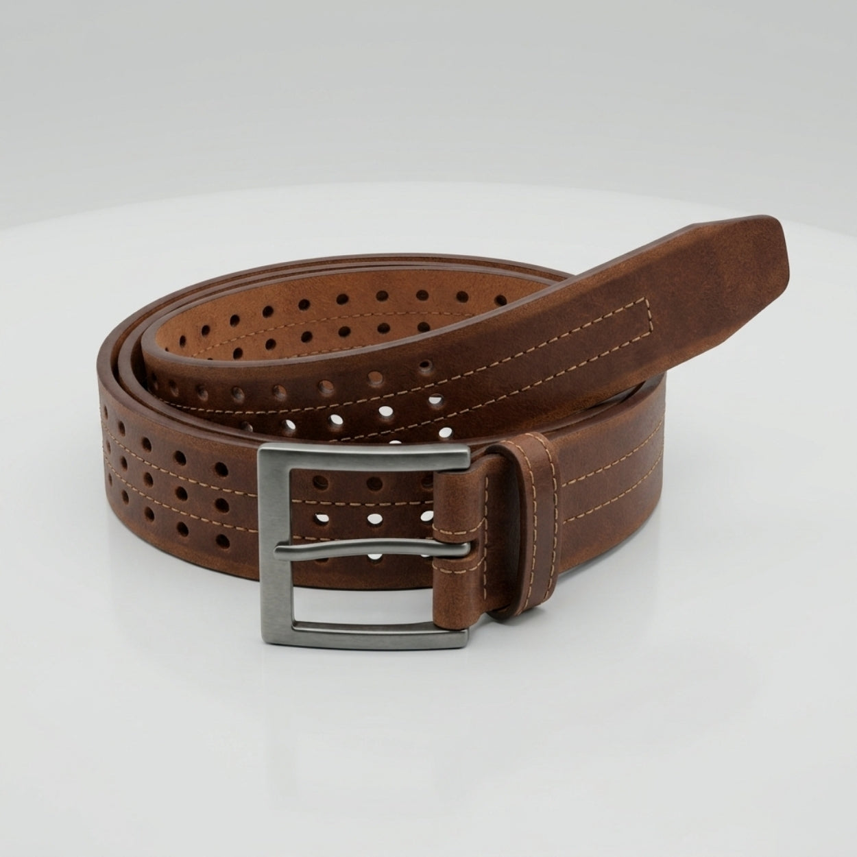 GRAYSON - Men's Perforated Leather Belt