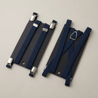 HUXLEY - Navy & White Clip-On Braces Twin Pack B1G1
