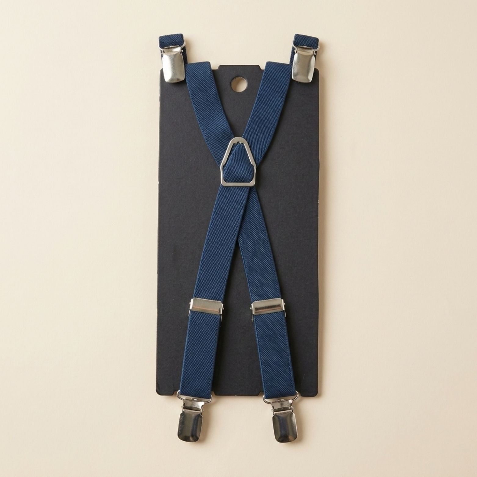 HUXLEY - Navy & White Clip-On Braces Twin Pack B1G1