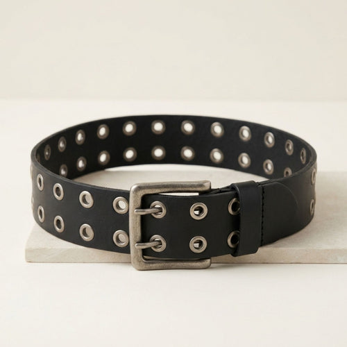 Ranger Double Grommet Leather Belt for Unisex