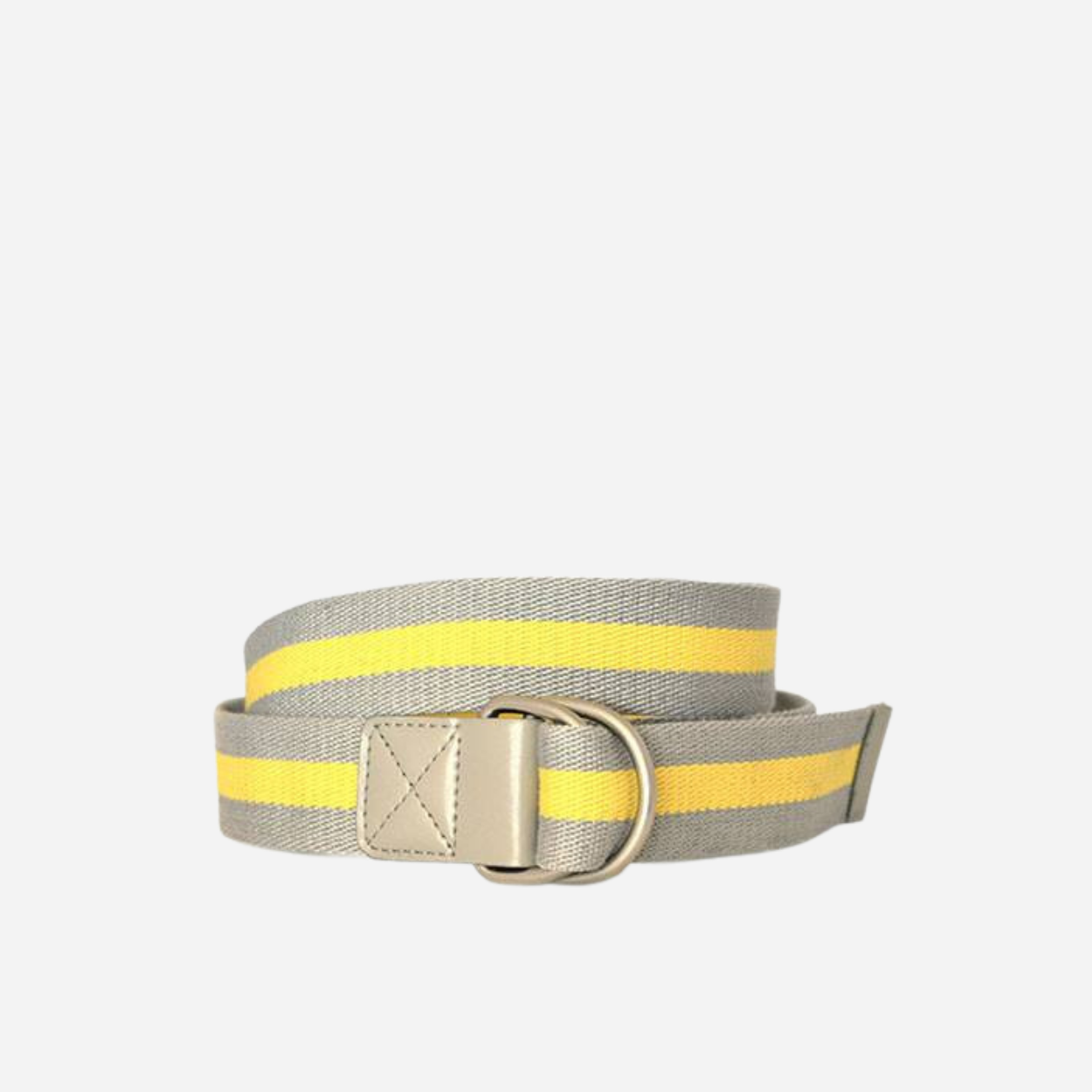 ADELIA - Womens Yellow D-Ring Stripe Belt