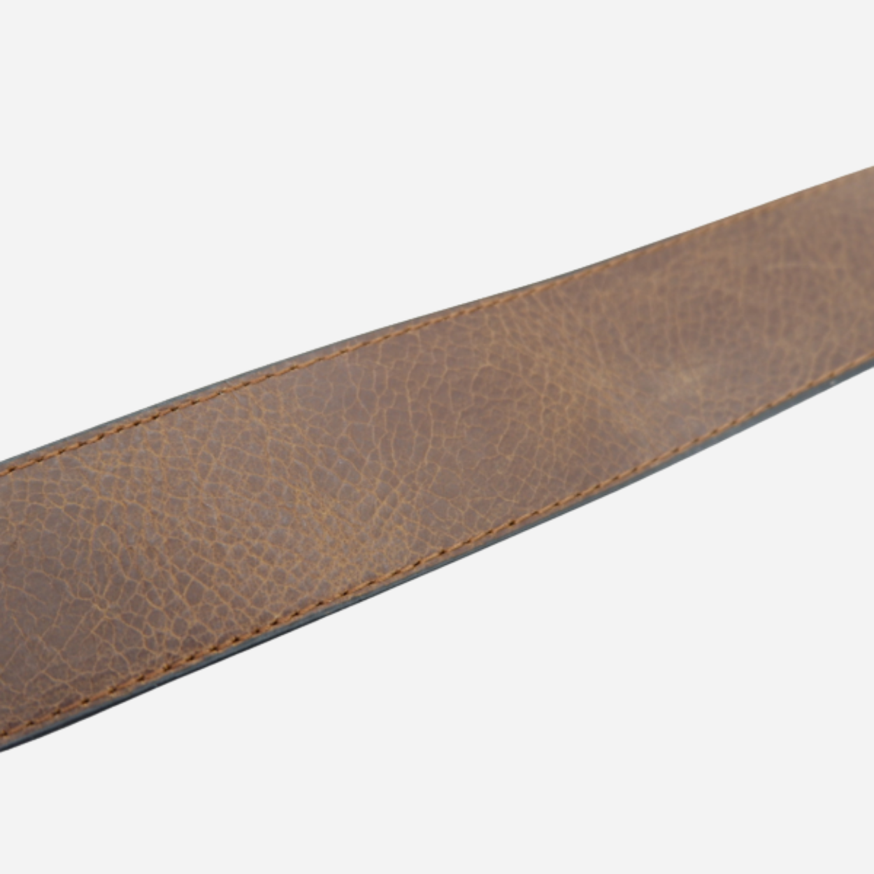 ROMIT - Men's Brown Genuine Leather Belt with Gunmetal Buckle