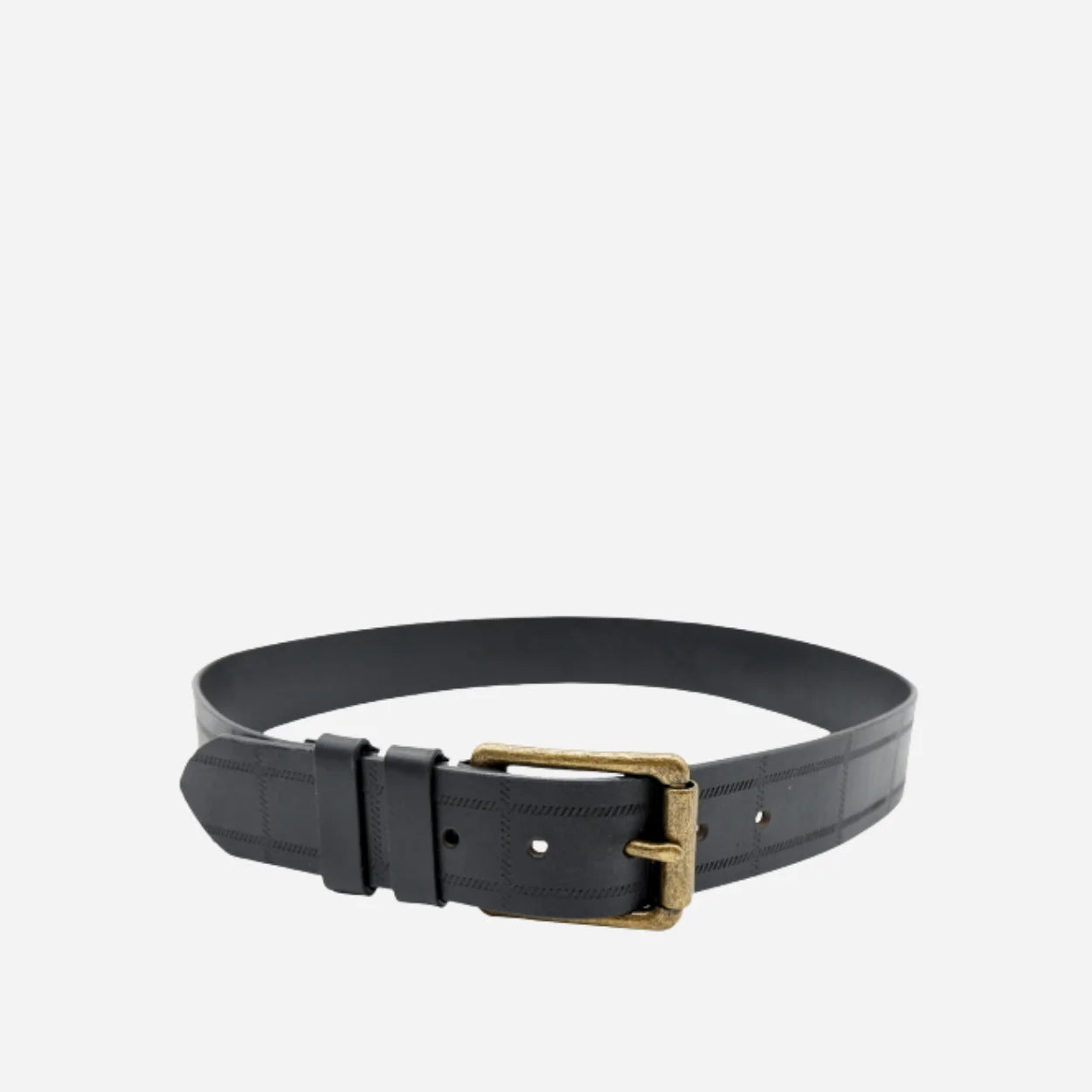 ALBERT - Mens Black Genuine Leather Belt