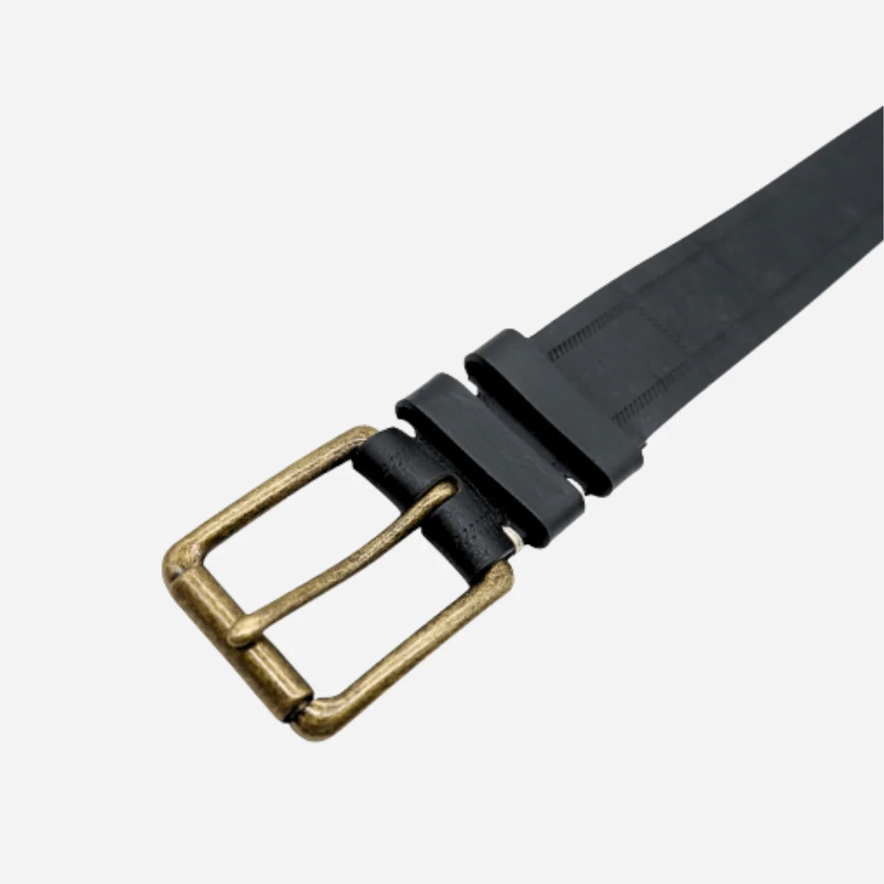 ALBERT - Mens Black Genuine Leather Belt