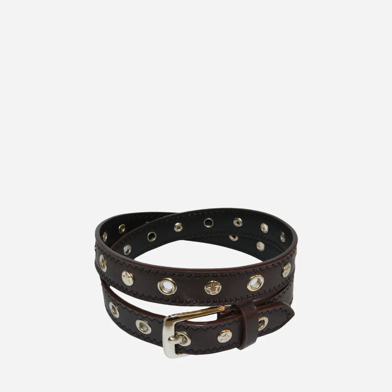 AMARA - Girls Pink and Brown Eyelet Skinny Belt Combo Pack