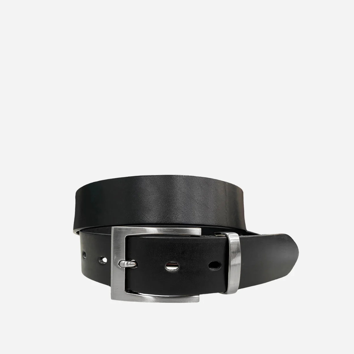 ASHLAR - Mens Black Genuine Leather Belt