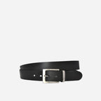 ASHLAR - Mens Black Genuine Leather Belt - BeltNBags
