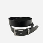 ASHLAR - Mens Black Genuine Leather Belt - BeltNBags