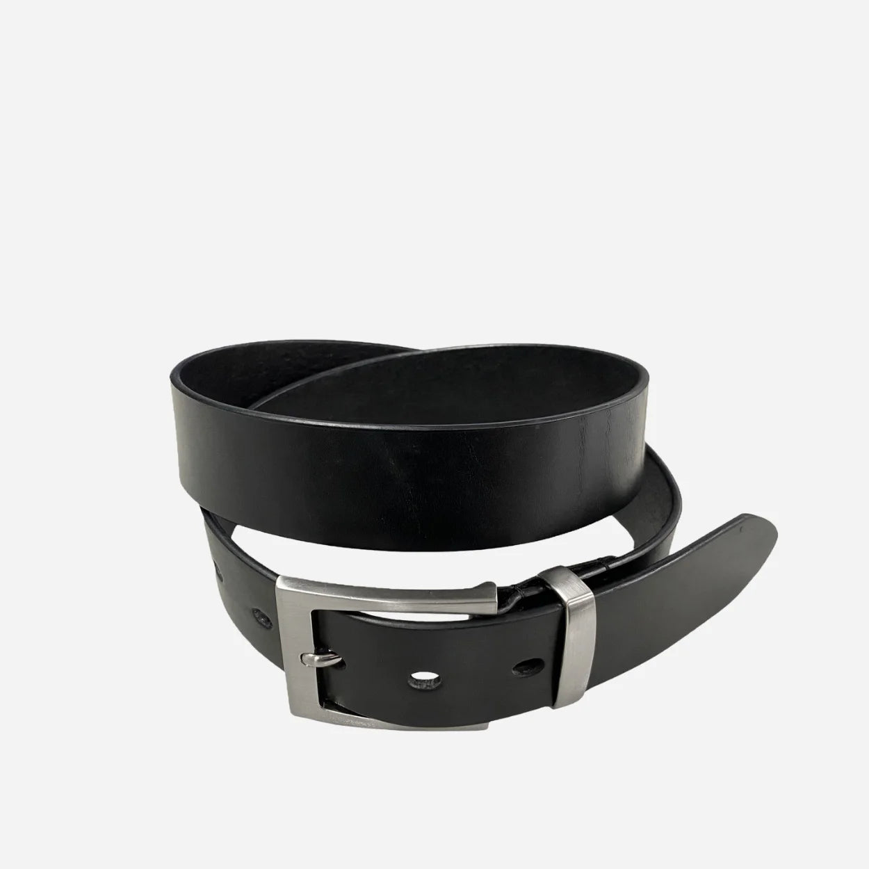 ASHLAR - Mens Black Genuine Leather Belt