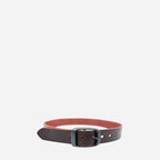 AVONDALE - Women's Dark Brown Genuine Leather Belt