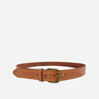 AYR - Women's Plus Size Vintage Geometric Genuine Leather Belt - BeltNBags