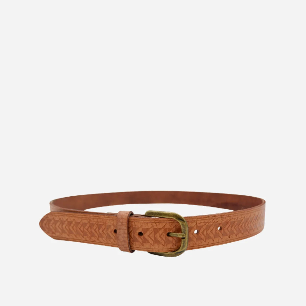 AYR - Women's Plus Size Vintage Geometric Genuine Leather Belt