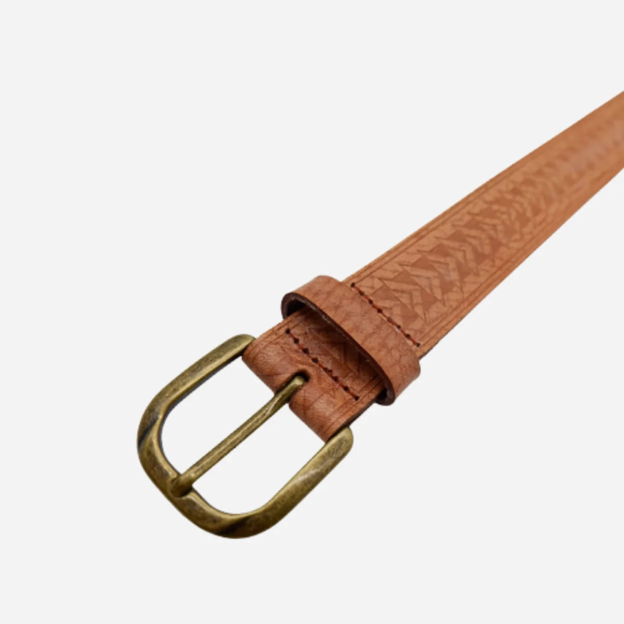 AYR - Women's Plus Size Vintage Geometric Genuine Leather Belt