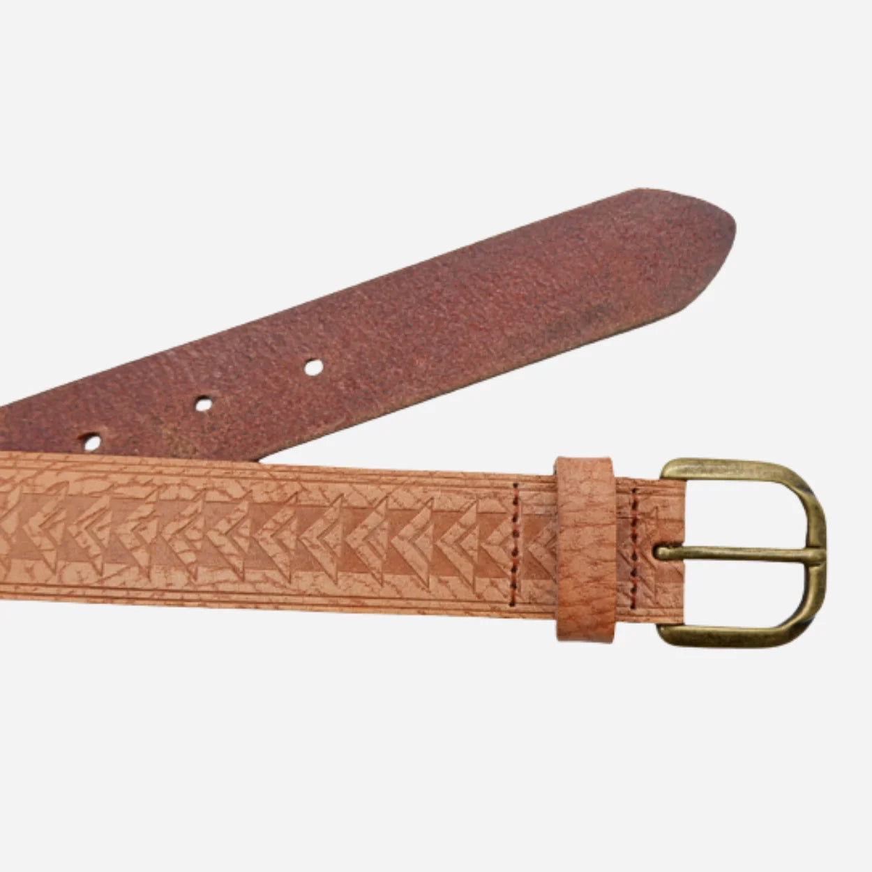 AYR - Women's Plus Size Vintage Geometric Genuine Leather Belt
