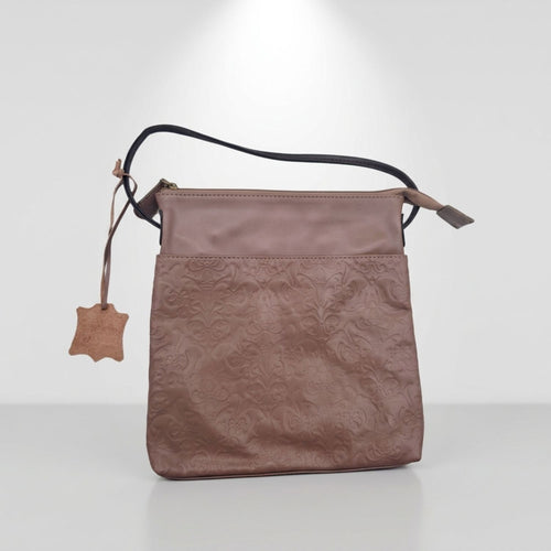 Adele Women's Embossed Leather Crossbody Bag