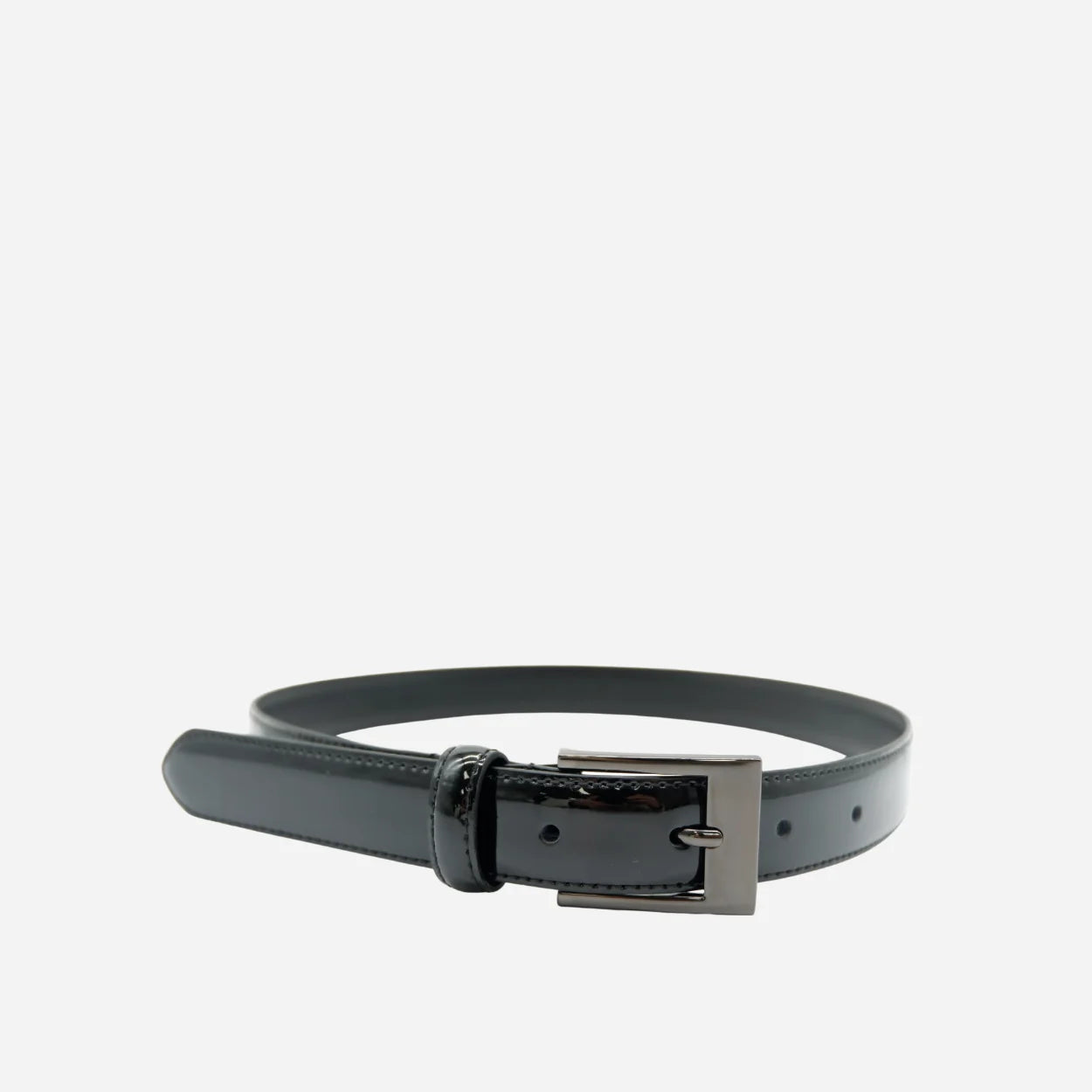 Alex Black Patent Leather Unisex Kids Belt