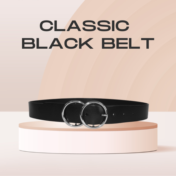 Black Classic Belt for Women | BeltNBags