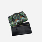 BILLIE  - Tropical Faux Leather Crossbody with Interchangeable Lids