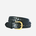 BRADLEY - Mens Black Genuine Leather Belt - BeltNBags