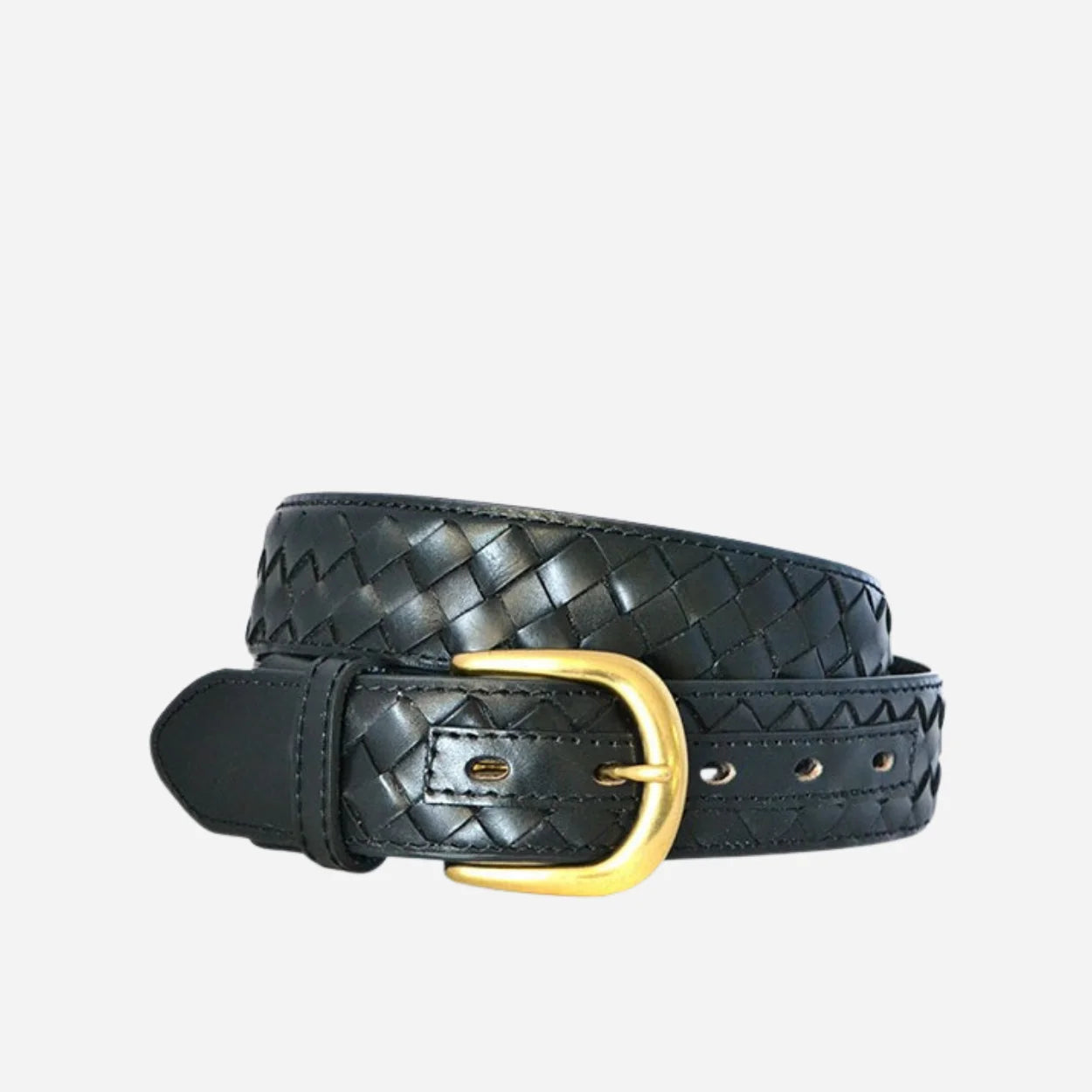 BRADLEY - Mens Black Genuine Leather Belt