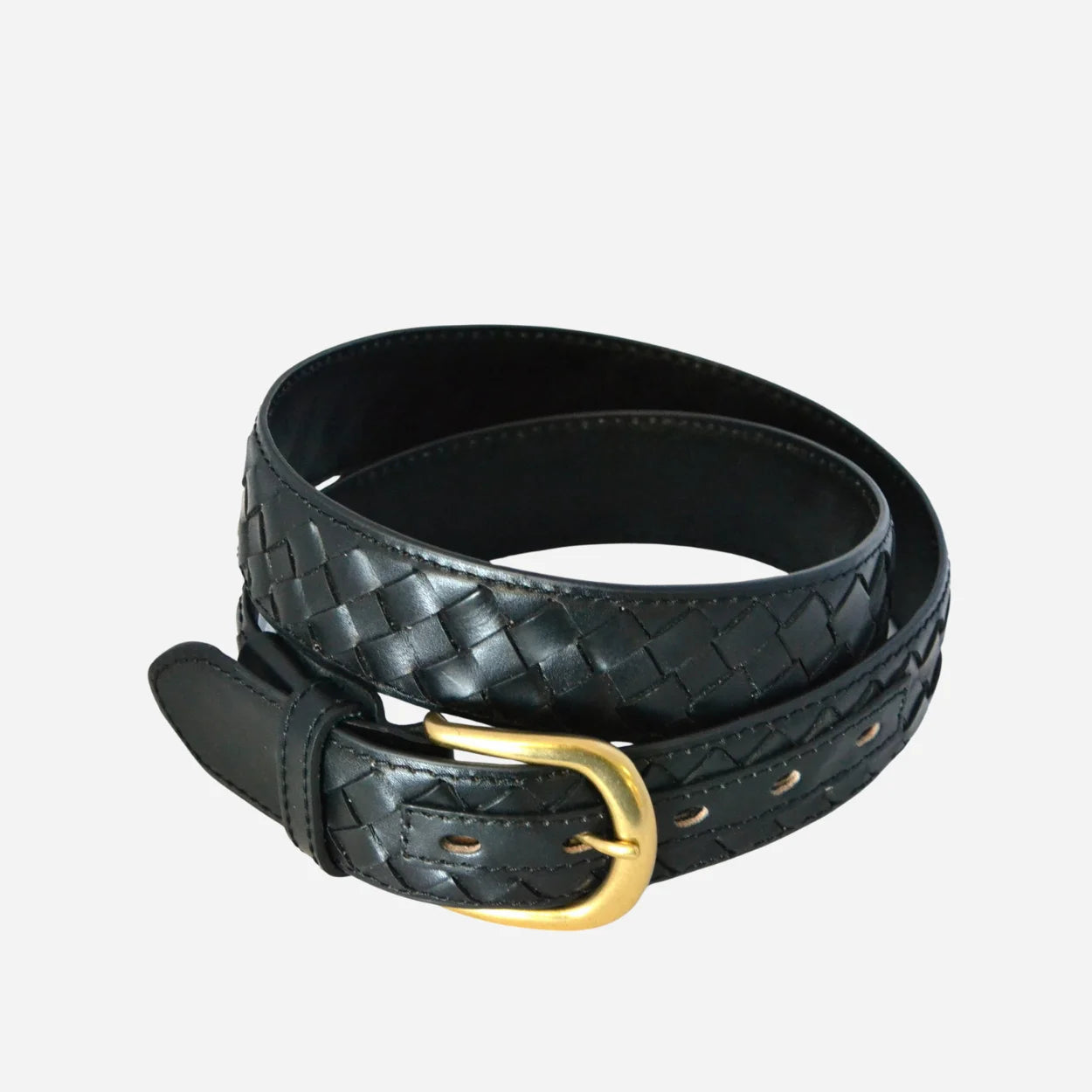 BRADLEY - Mens Black Genuine Leather Belt