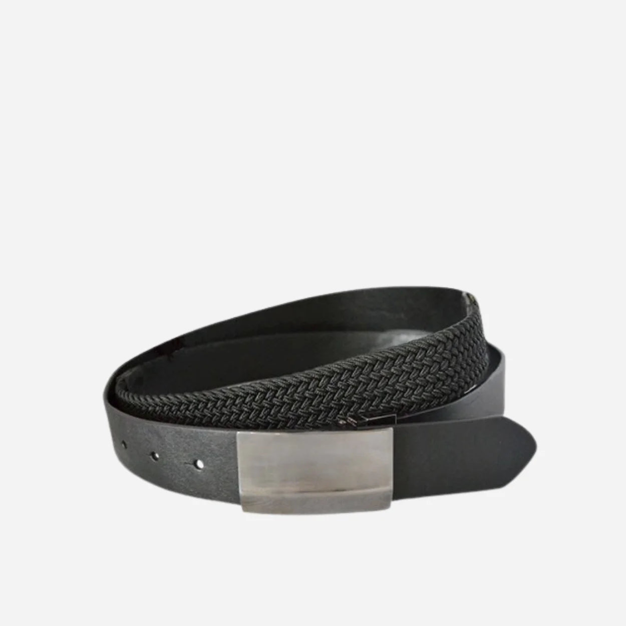 BRIXTON - Mens Black Genuine Leather Flexi-Belt