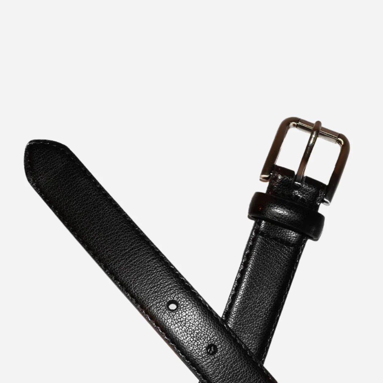 BYRON - Black Genuine Leather Boys Belt