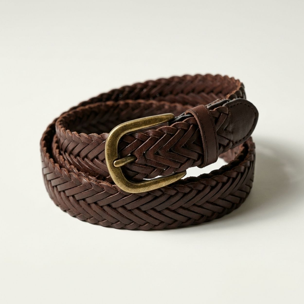 Bennett Men's Braided Genuine Leather Belt