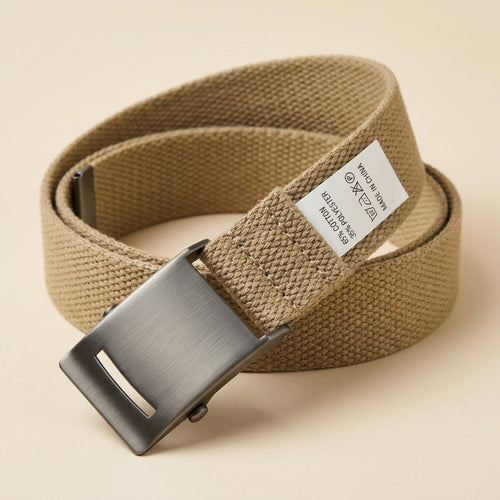 Bronson Men's Sand Cotton Canvas Webbing Belt