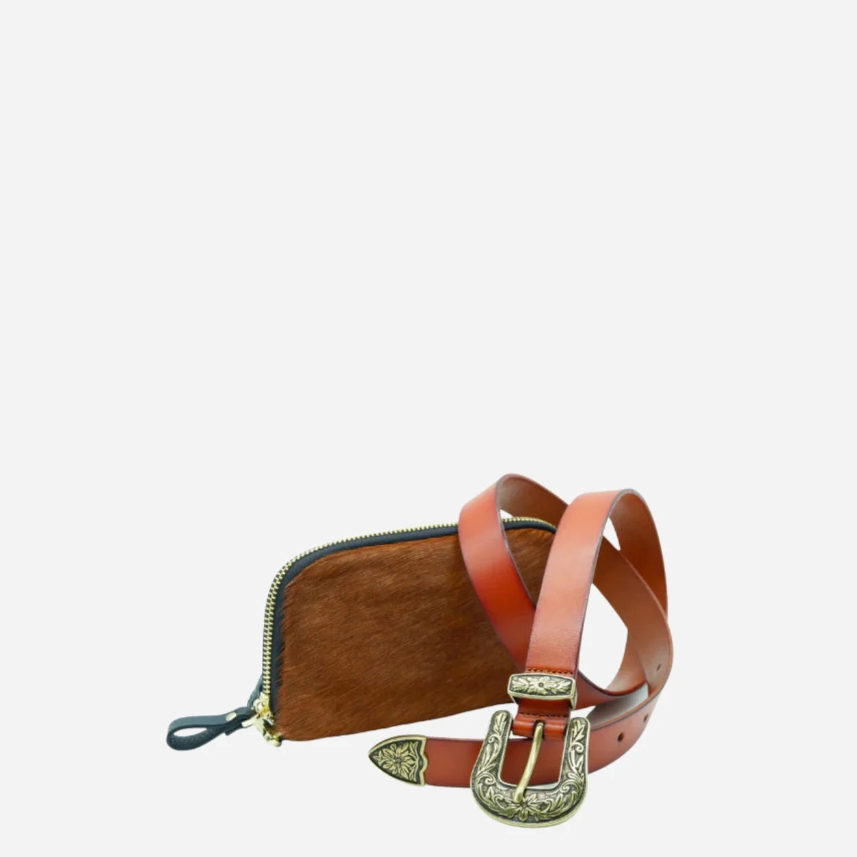 Gift Set | CAMDEN Belt & CARMICHAEL Cowhide Leather Wrislet Purse