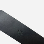 CAMELLIA - Women's Black Genuine Leather Ring Belt