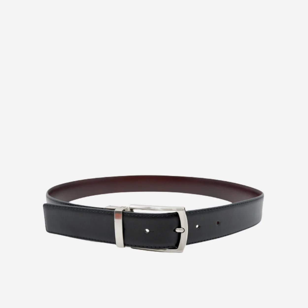 CAMERON - Mens Black & Camel Genuine Leather Reversible Belt