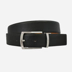 CAMERON - Mens Black & Camel Genuine Leather Reversible Belt - BeltNBags