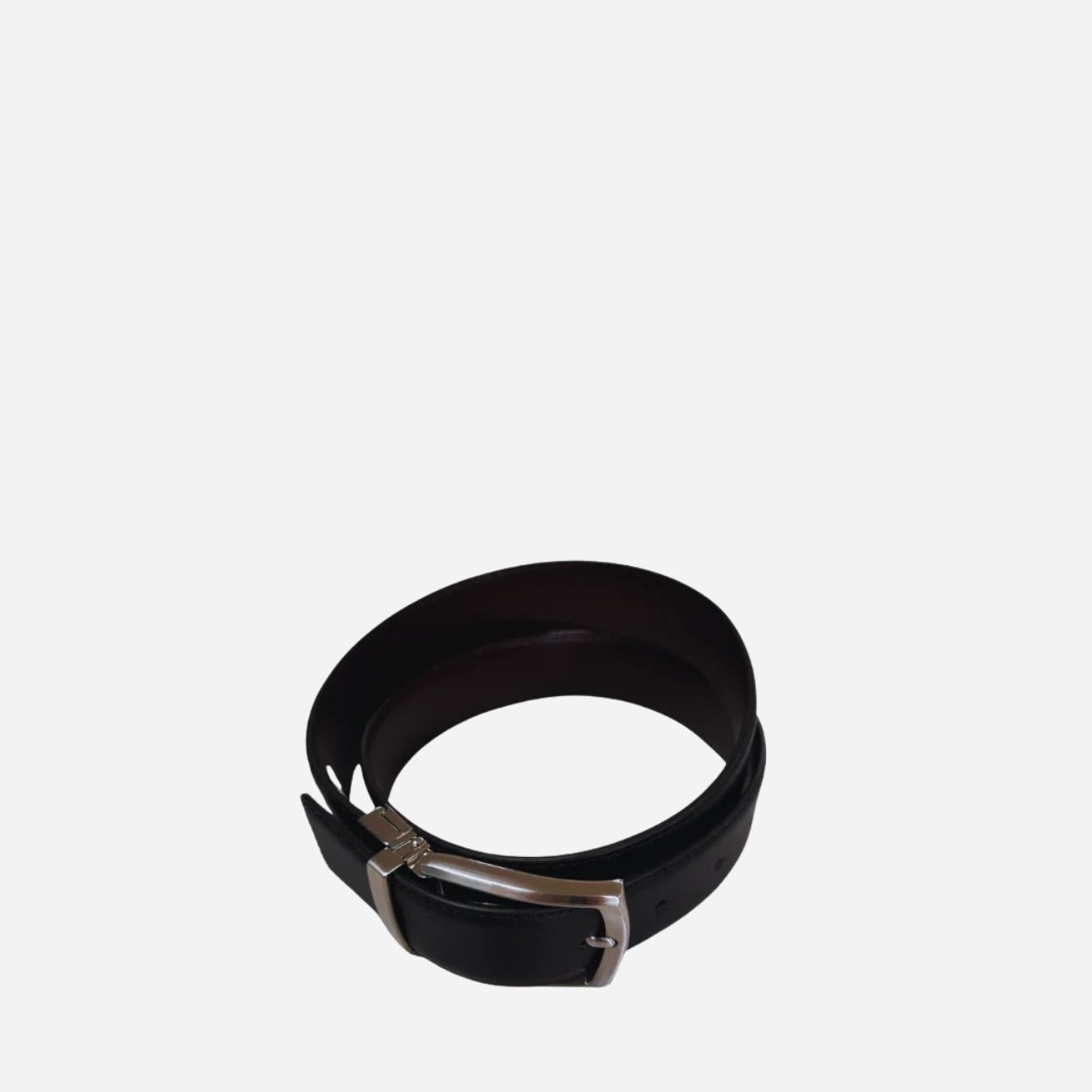 CAMERON - Mens Black And Chocolate Genuine Leather Reversible Belt