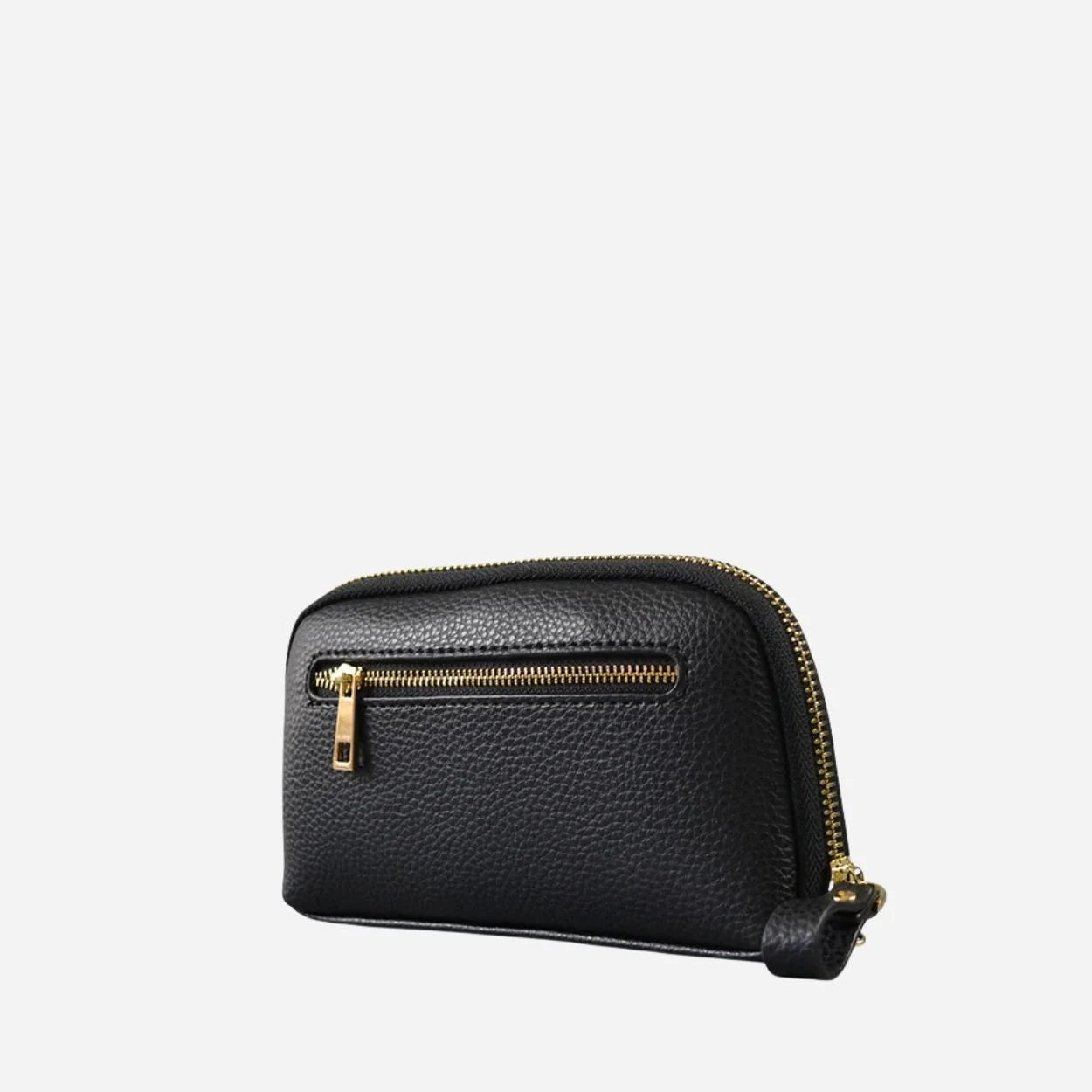CARMICHAEL - Ladies Black Leather Cowhide Wristlet Wallet Purse