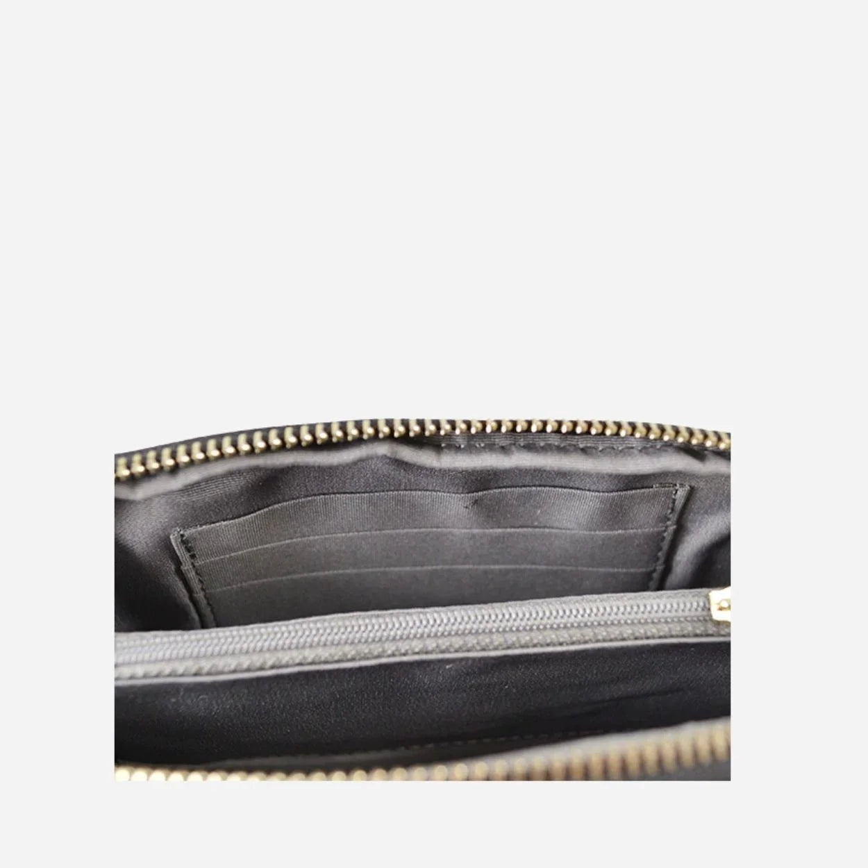 CARMICHAEL - Ladies Black Leather Cowhide Wristlet Wallet Purse