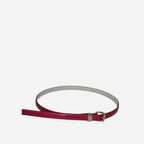 CARRIE - Womens Red Rosie Patent Skinny Leather Belt
