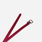 CARRIE - Womens Red Rosie Patent Skinny Leather Belt