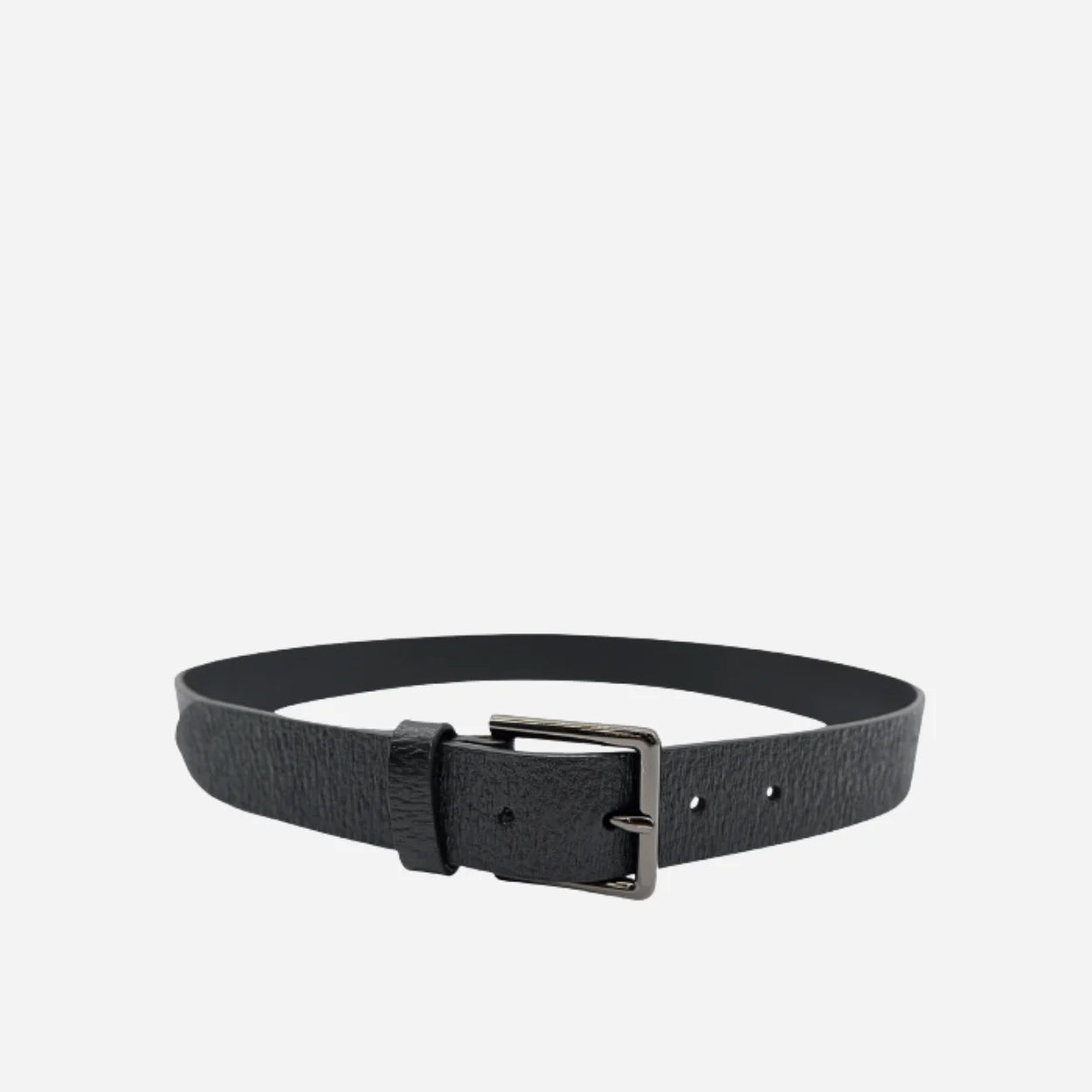 CARSON - Men's Genuine Leather Belt with Gunmetal Buckle
