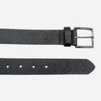 CARSON - Men's Genuine Leather Belt with Gunmetal Buckle