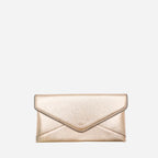 CASTLECRAG - Womens Rose Gold Leather Envelope Clutch Bag Evening Pouch - BeltNBags