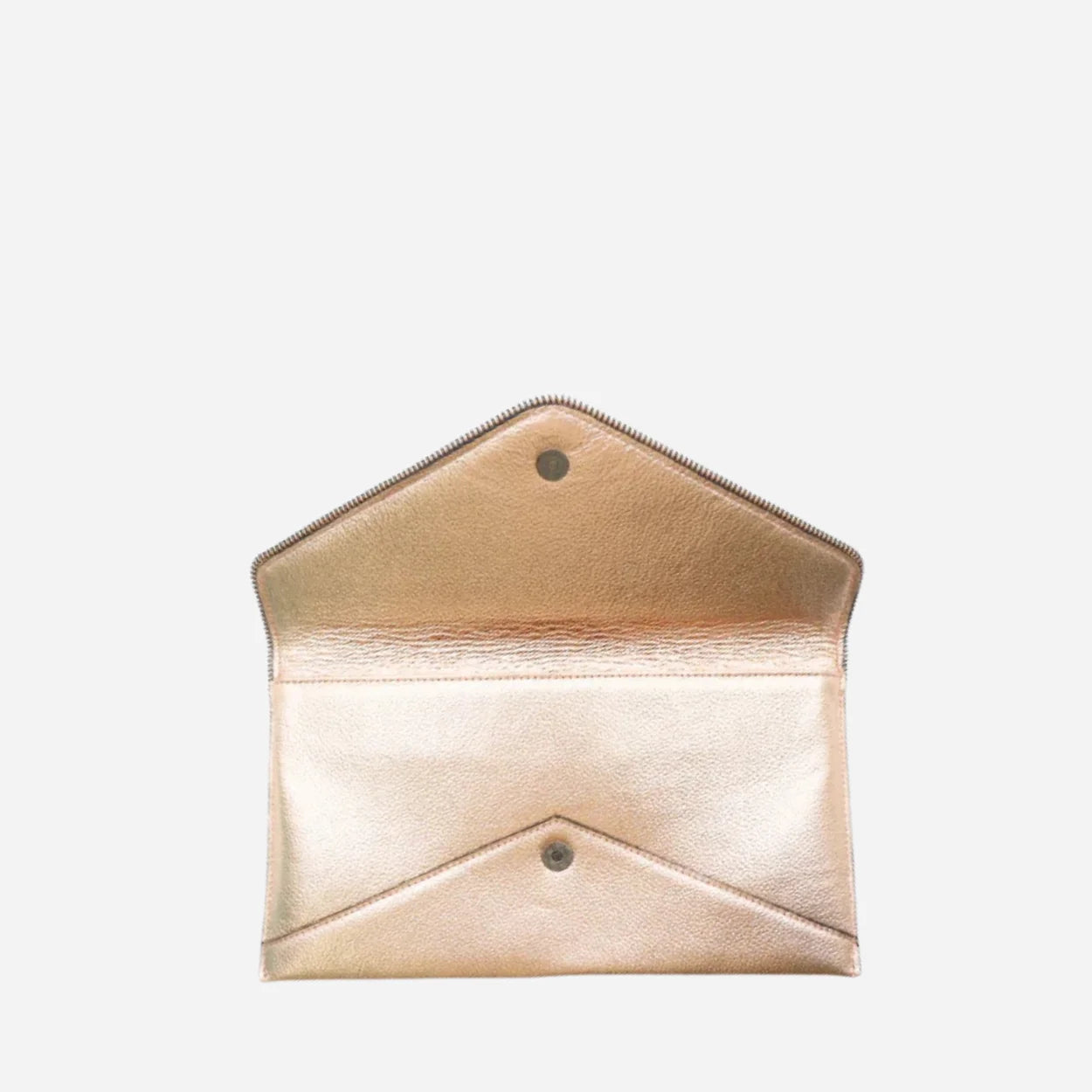 CASTLECRAG - Womens Rose Gold Leather Envelope Clutch Bag Evening Pouch