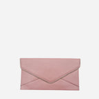 CASTLECRAG - Dusty Rose Pink Genuine Leather Clutch with Zipper Detailing - BeltNBags