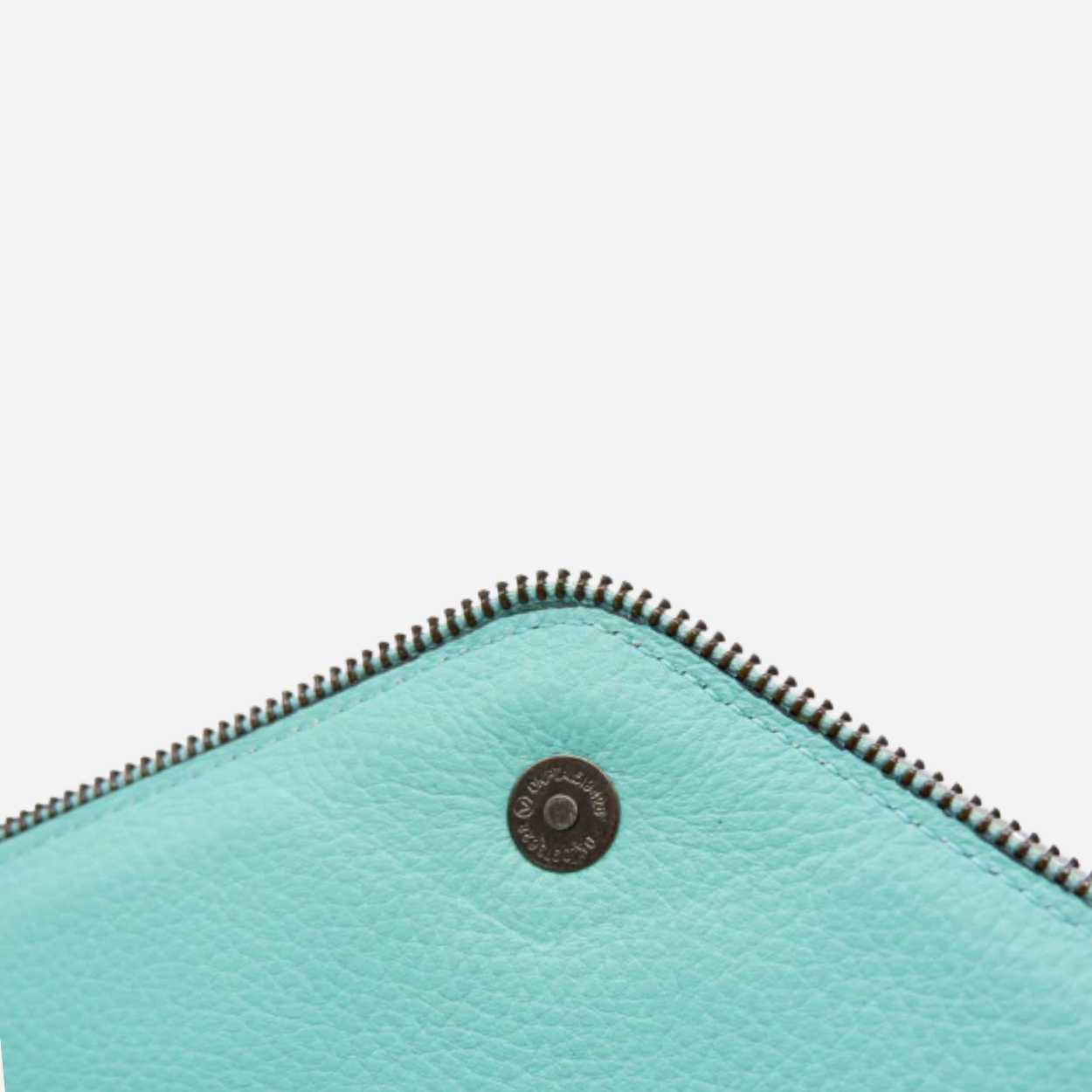 CASTLECRAG - Womens Mint Leather Envelope Clutch Bag Evening Pouch
