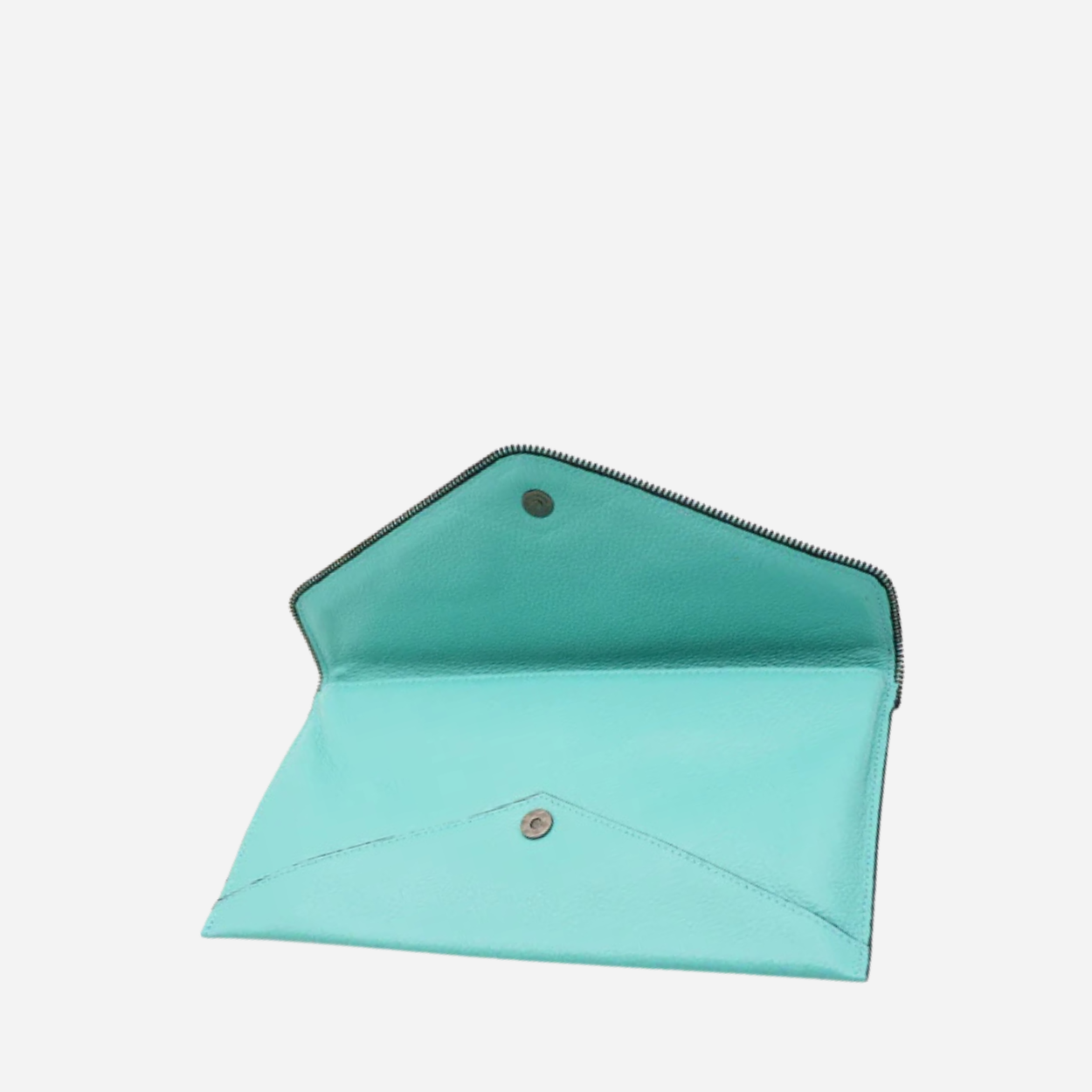 CASTLECRAG - Womens Mint Leather Envelope Clutch Bag Evening Pouch